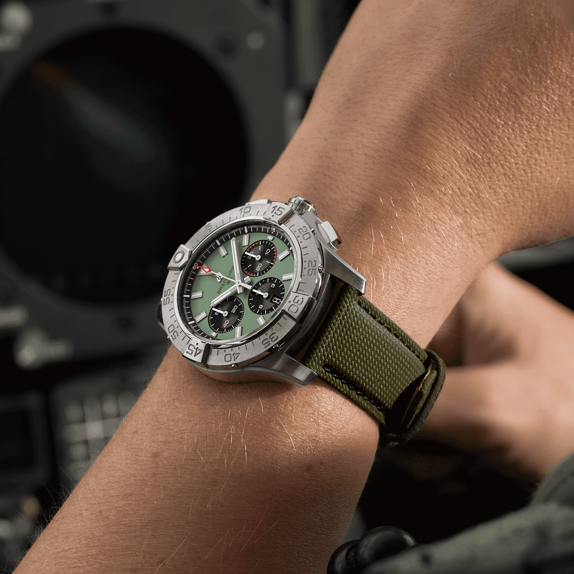 Breitling Avenger B01 Chronograph Mint Green Dial Men 44mm