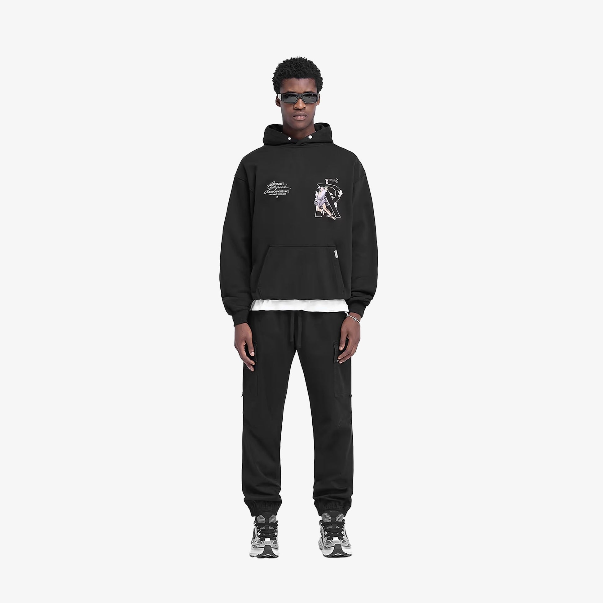 Represent | HERMES HOODIE { JET BLACK
