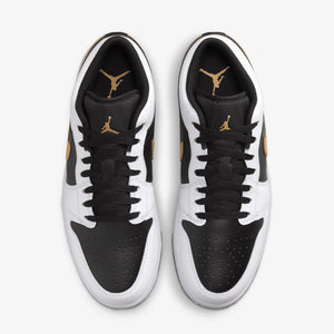 JORDAN | AIR JORDAN 1 LOW { WHITE/METALLIC GOLD-BLACK