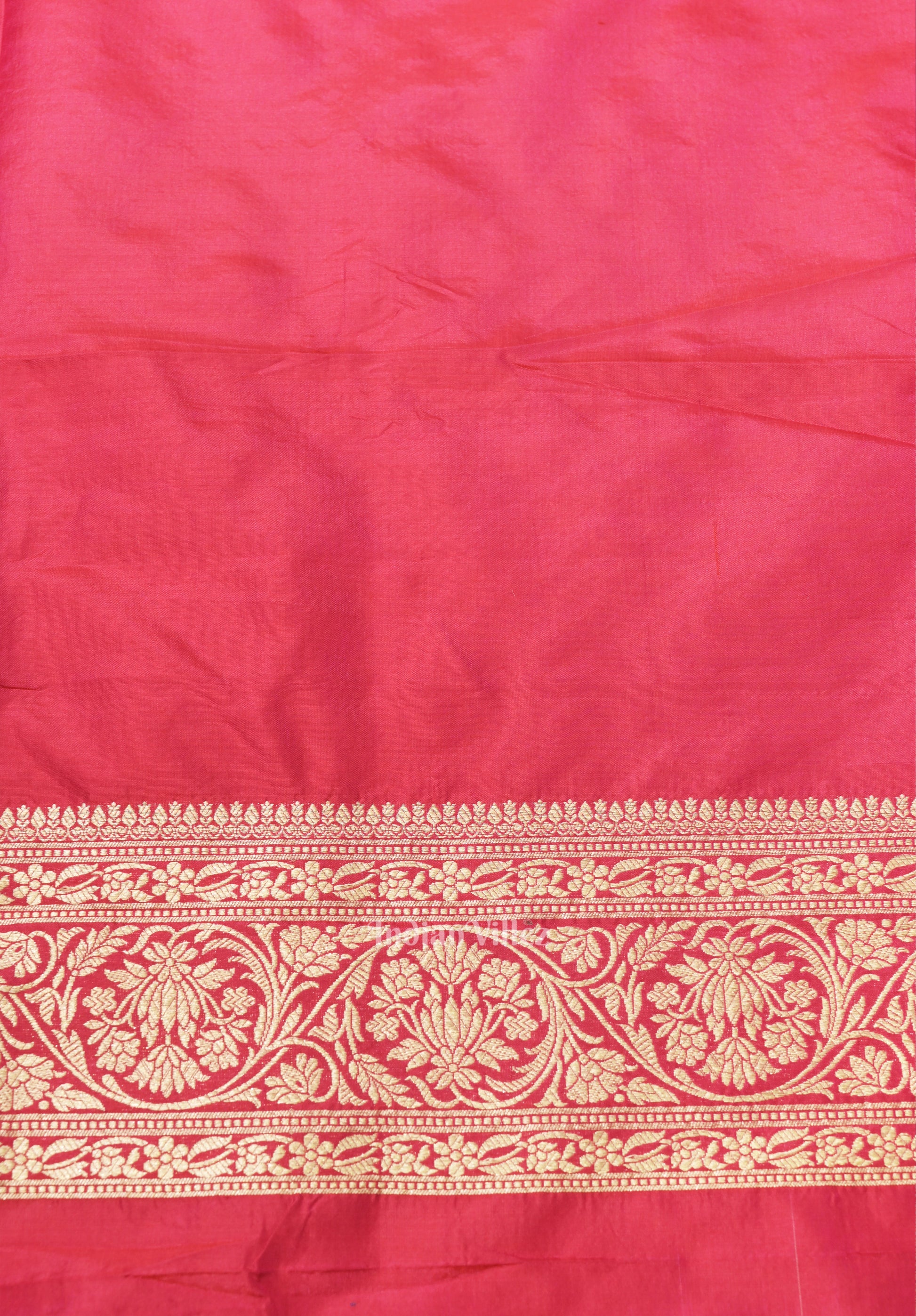 Pink Full body Brocade Banarasi katan Silk Saree