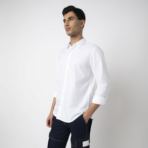 Self-Checkered Semi-Formal Shirt
