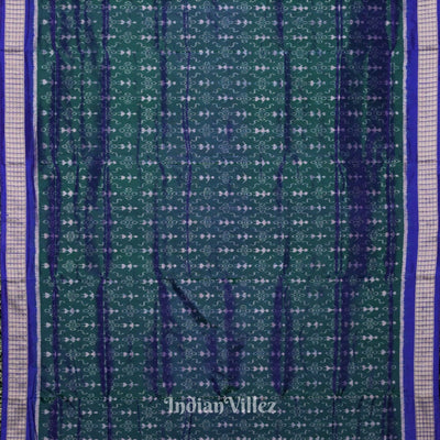 Cadmium Green Tribal Theme Sambalpuri Silk Saree