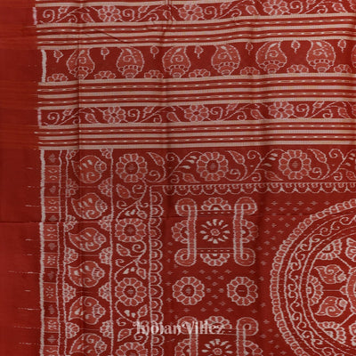 Green Red Pasapali Theme Sambalpuri Silk Saree
