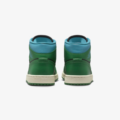 Jordan | AIR JORDAN 1 MID  { BLACK/LUCKY GREEN-AQUATONE-SAIL