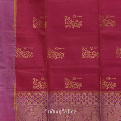 Rani Pink Pure Kanjivaram Soft Silk Saree