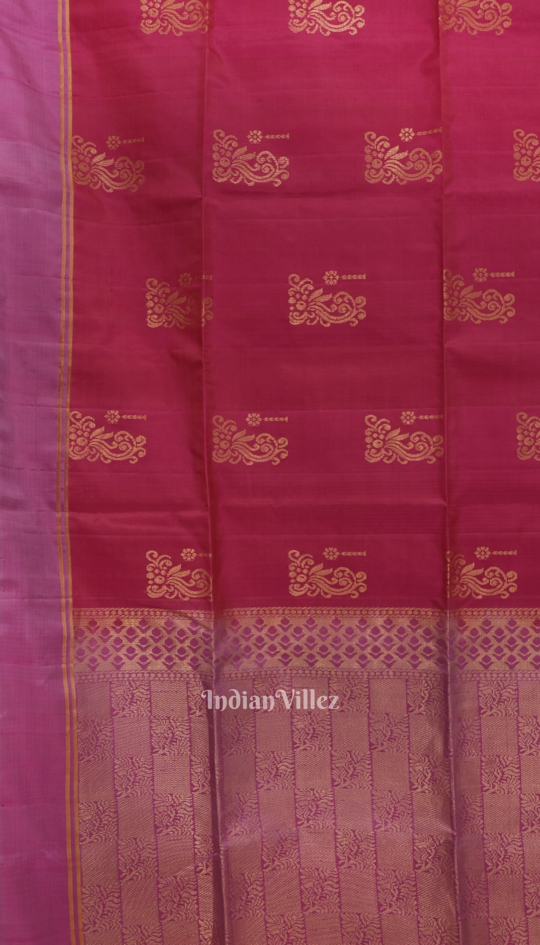 Rani Pink Pure Kanjivaram Soft Silk Saree