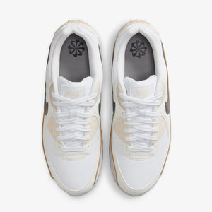 Nike | AIR MAX 90 { WHITE/FLAT PEWTER-LT OREWOOD BRN