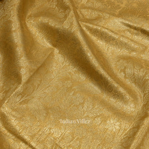 Golden Pure Kanjivaram Tissue Silk Saree
