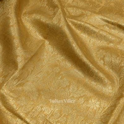 Golden Pure Kanjivaram Tissue Silk Saree