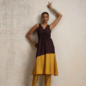 trueBrowns Cola Silk Kurta Set