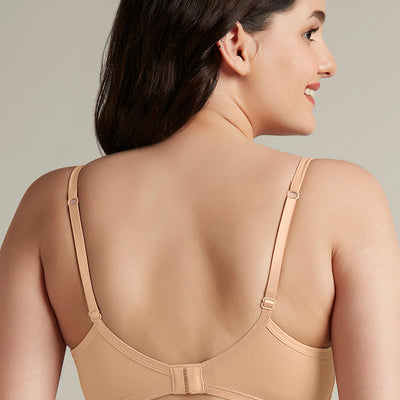 Simply Soft Padded Non-Wired Cotton Bra - Sandalwood