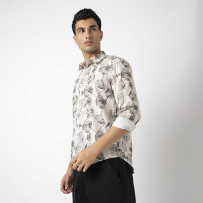 Printed Linen Shirt