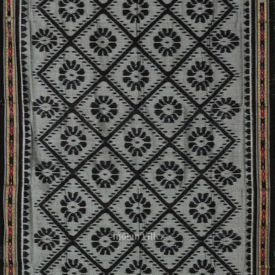 Black Maniabandha Cotton Saree