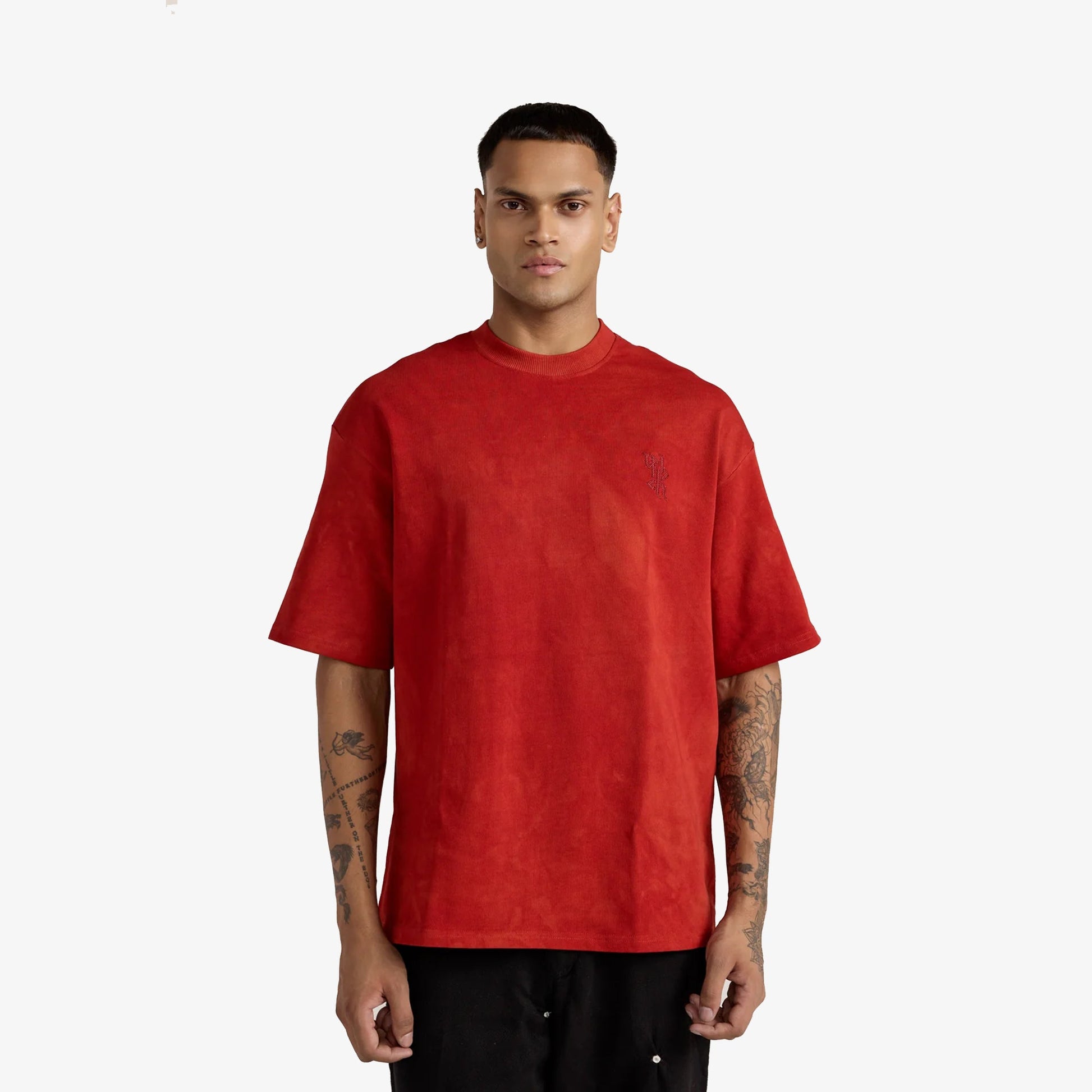F A R A K | BASICS RED BAGRU T-SHIRT { RED