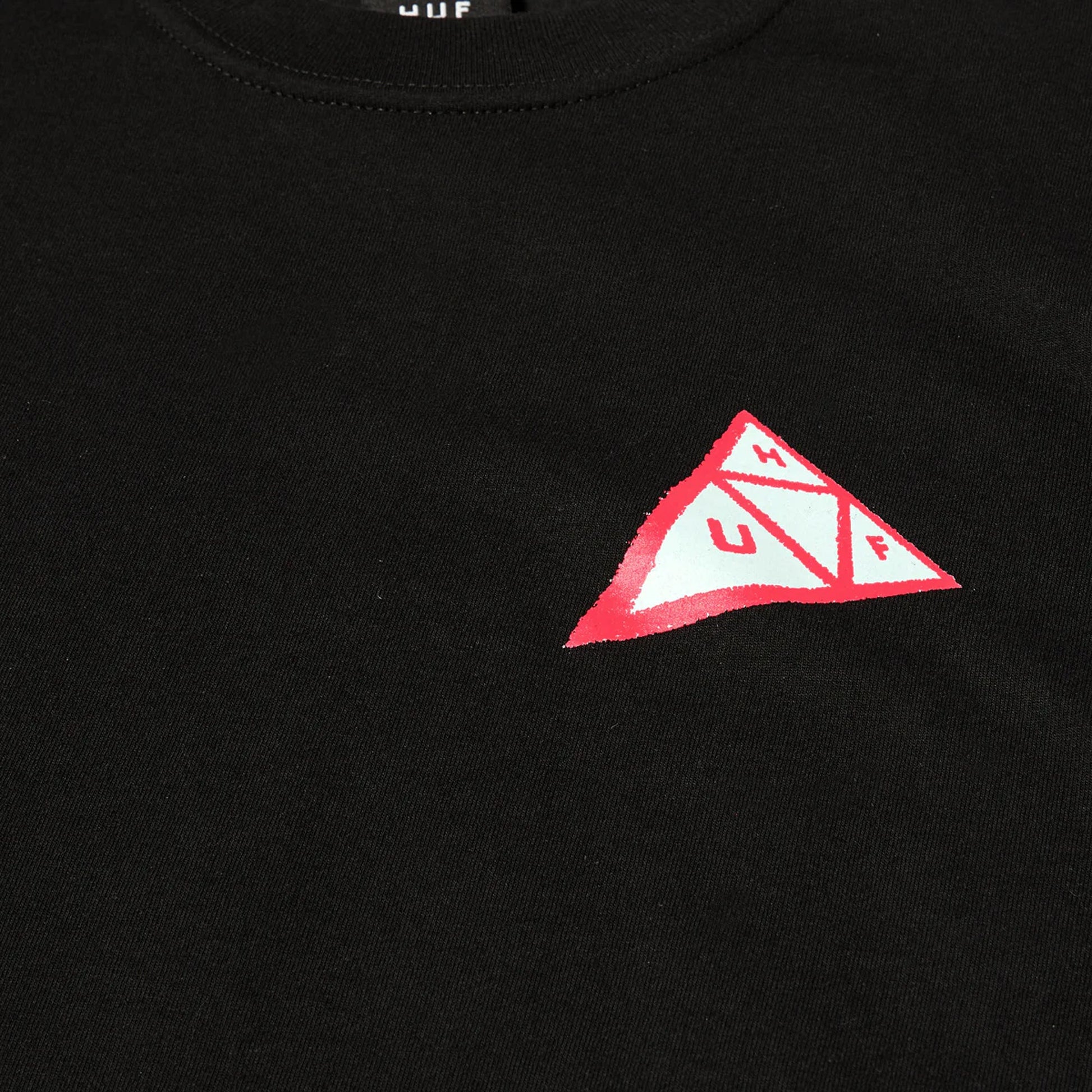 HUF | SKEWED TRIPLE TRIANGLE T-SHIRT  { BLACK