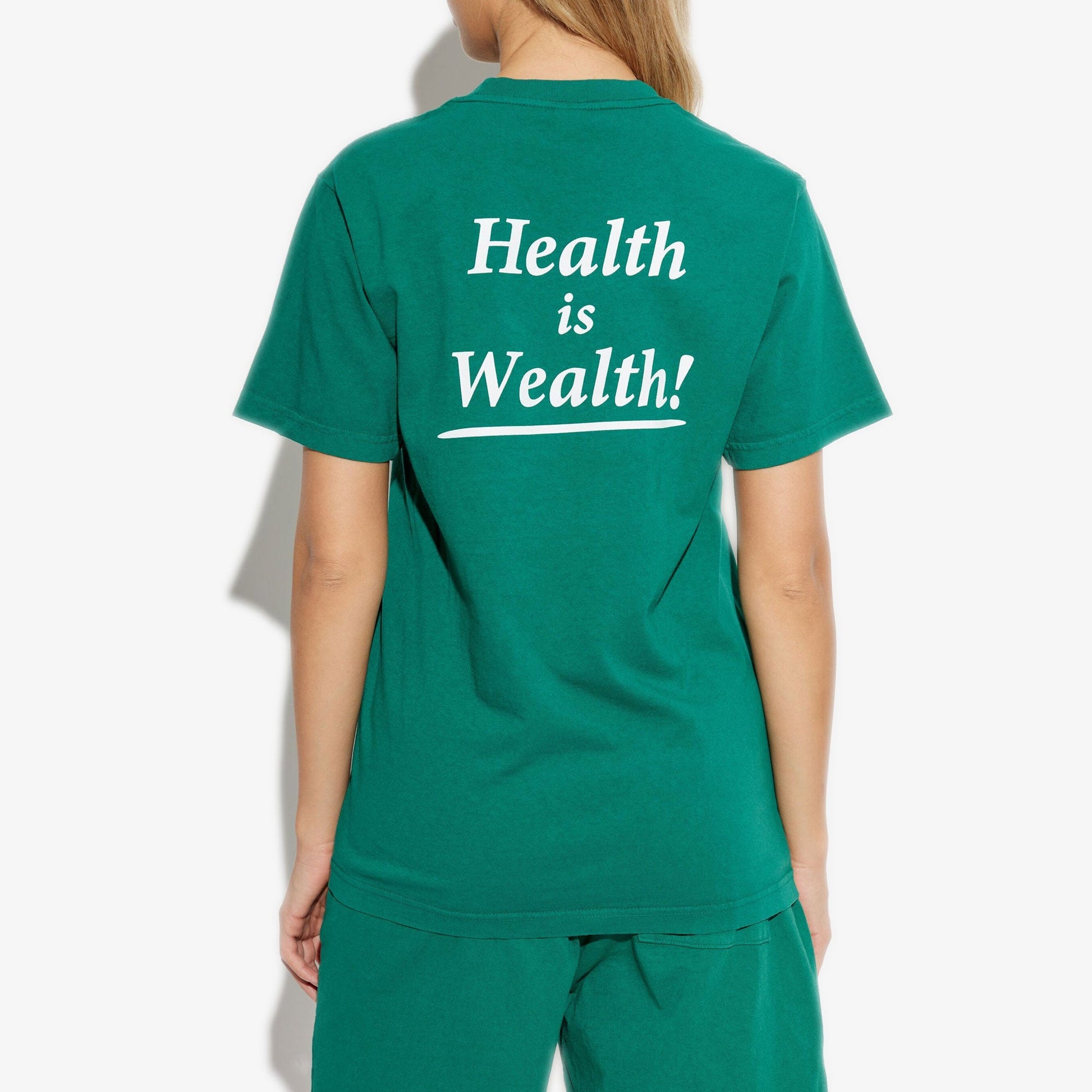 SPORTY & RICH | HEALTH IS WEALTH T-SHIRT { GREEN
