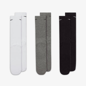 NIKE | EVERYDAY CUSHIONED TRAINING CREW SOCKS (3 PAIRS) { MULTI-COLOR