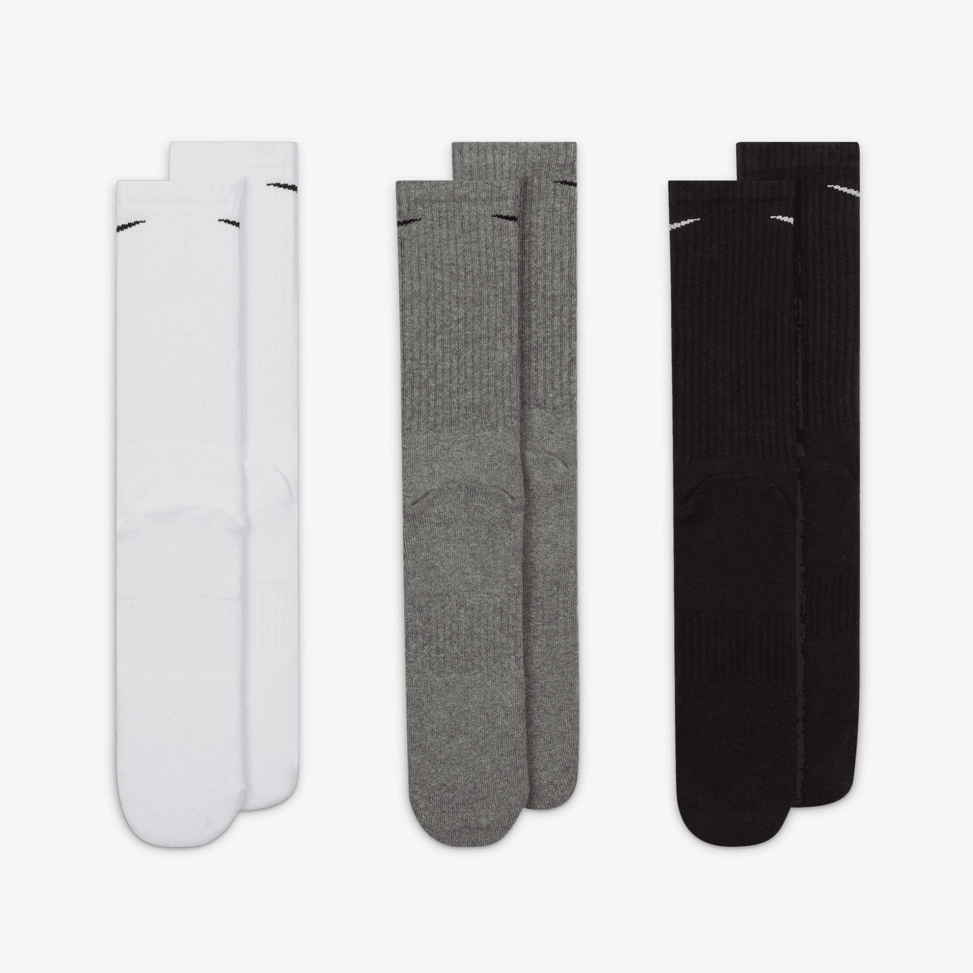 NIKE | EVERYDAY CUSHIONED TRAINING CREW SOCKS (3 PAIRS) { MULTI-COLOR