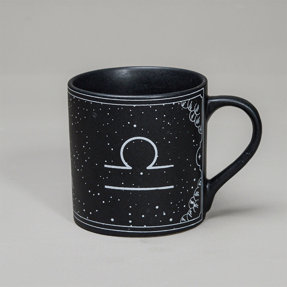 Black - Ceramic Sunsign Theme Coffee Mug Libra (350ml)