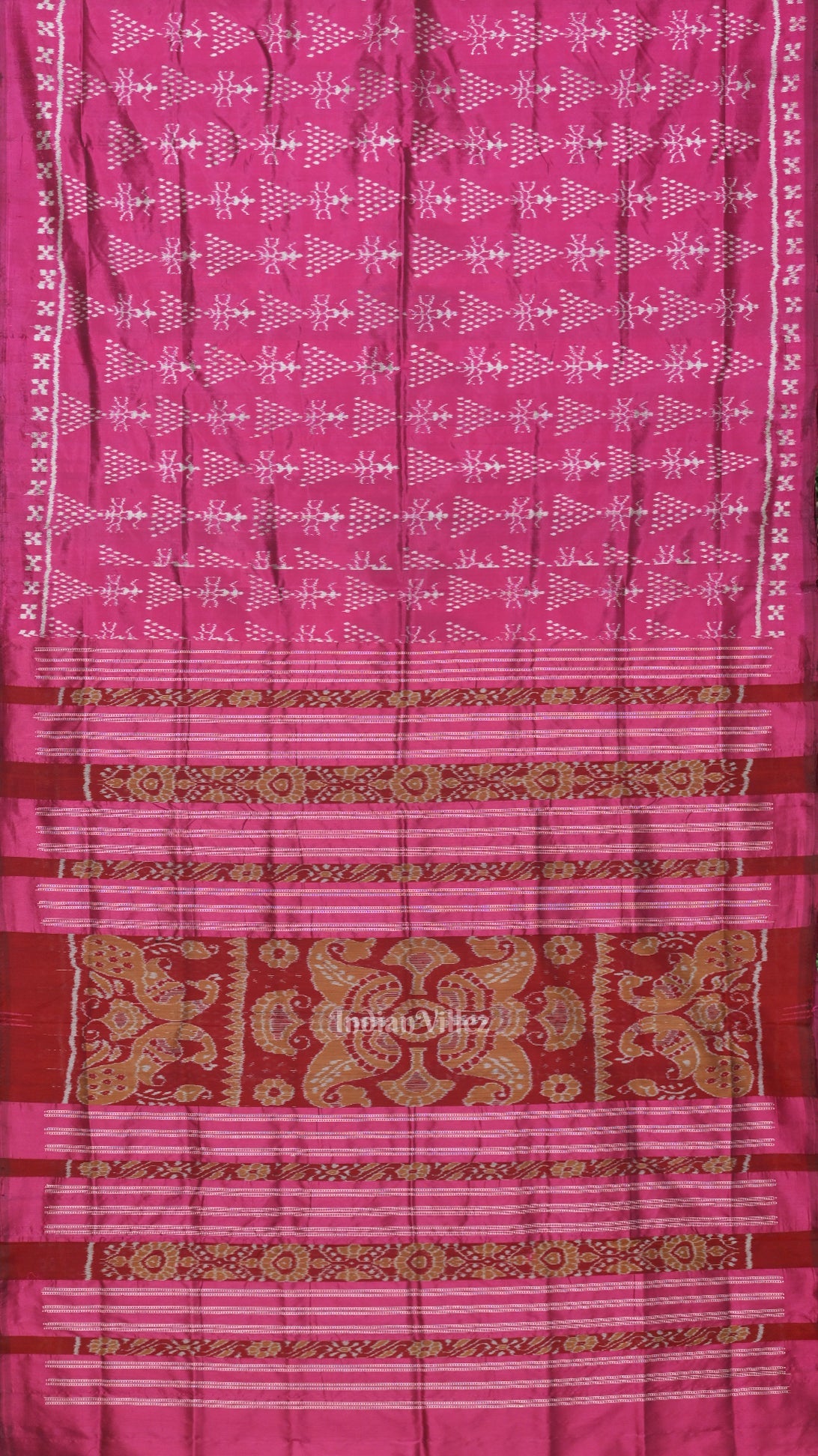 Mulberry Purple Tribal Jhoti Contemporary Odisha Handloom Silk Saree