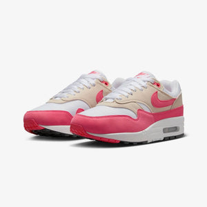 NIKE | AIR MAX 1 { WHITE/ASTER PINK-LT OREWOOD BRN-BLACK