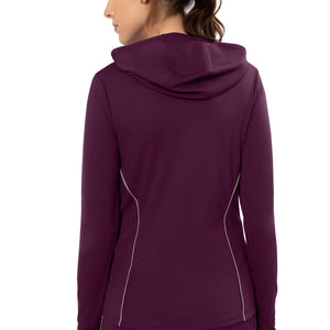 Flaunt Hoodie Full Sleeve Active Jacket - Blackberry Wine