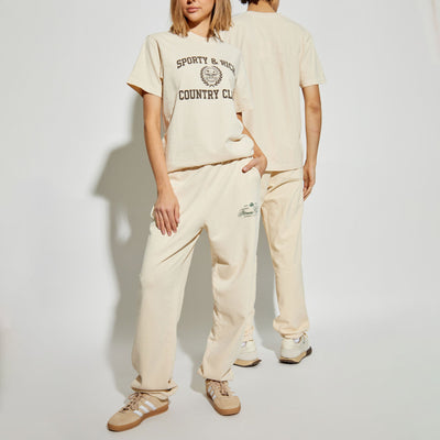SPORTY & RICH | VARSITY CREST TEE { CREAM