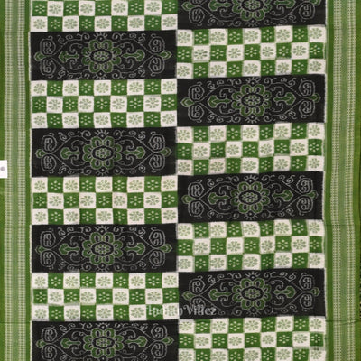 Green Odisha Sambalpuri Pure Cotton Saree