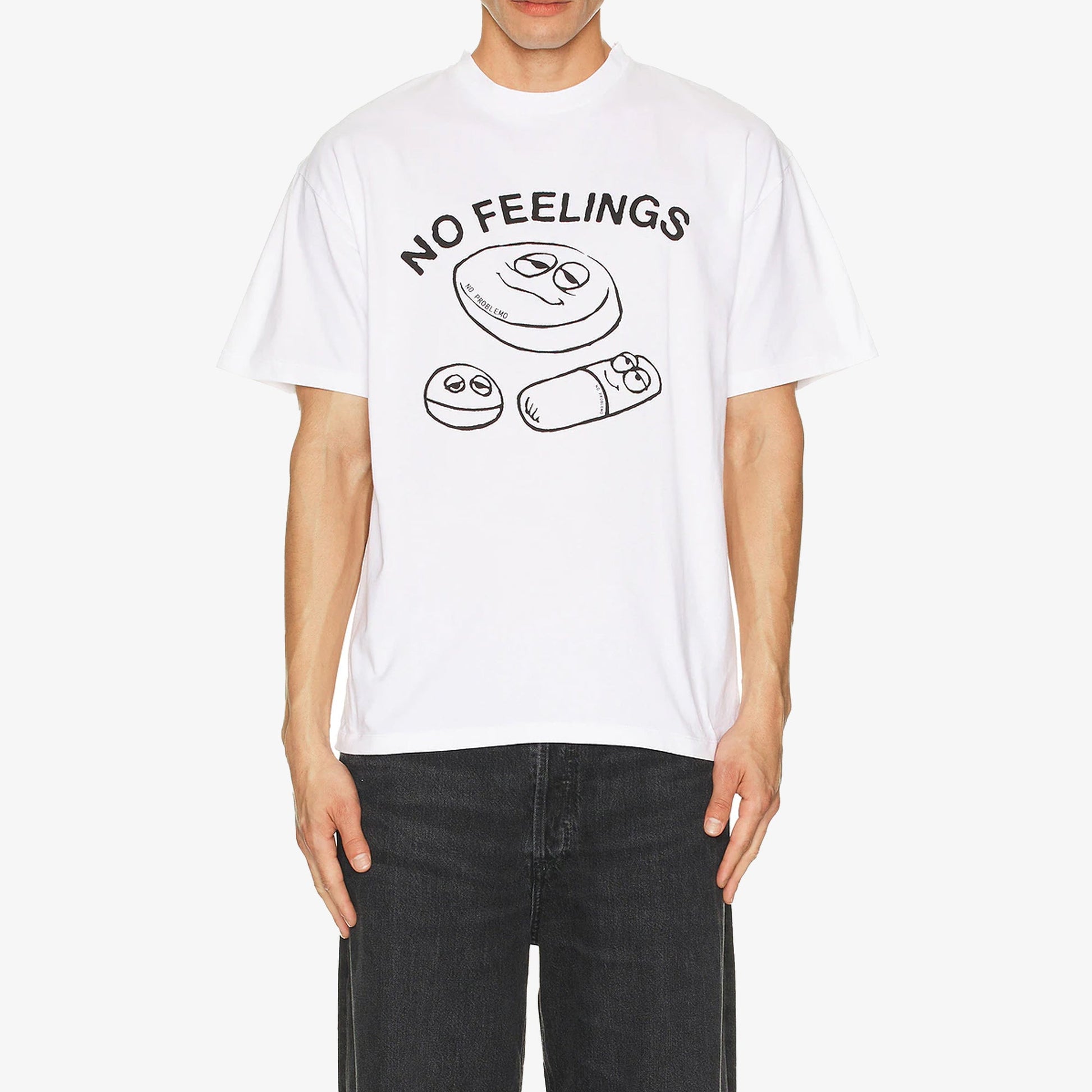 NO PROBLEMO | HARD FEELINGS SS TEE { WHITE