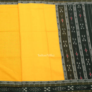 Green Yellow Pasapali Sambalpuri Cotton Dress set with Dupatta