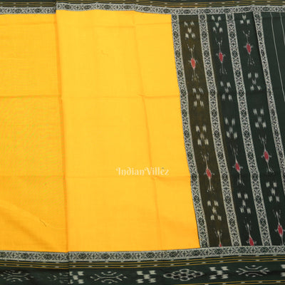 Green Yellow Pasapali Sambalpuri Cotton Dress set with Dupatta