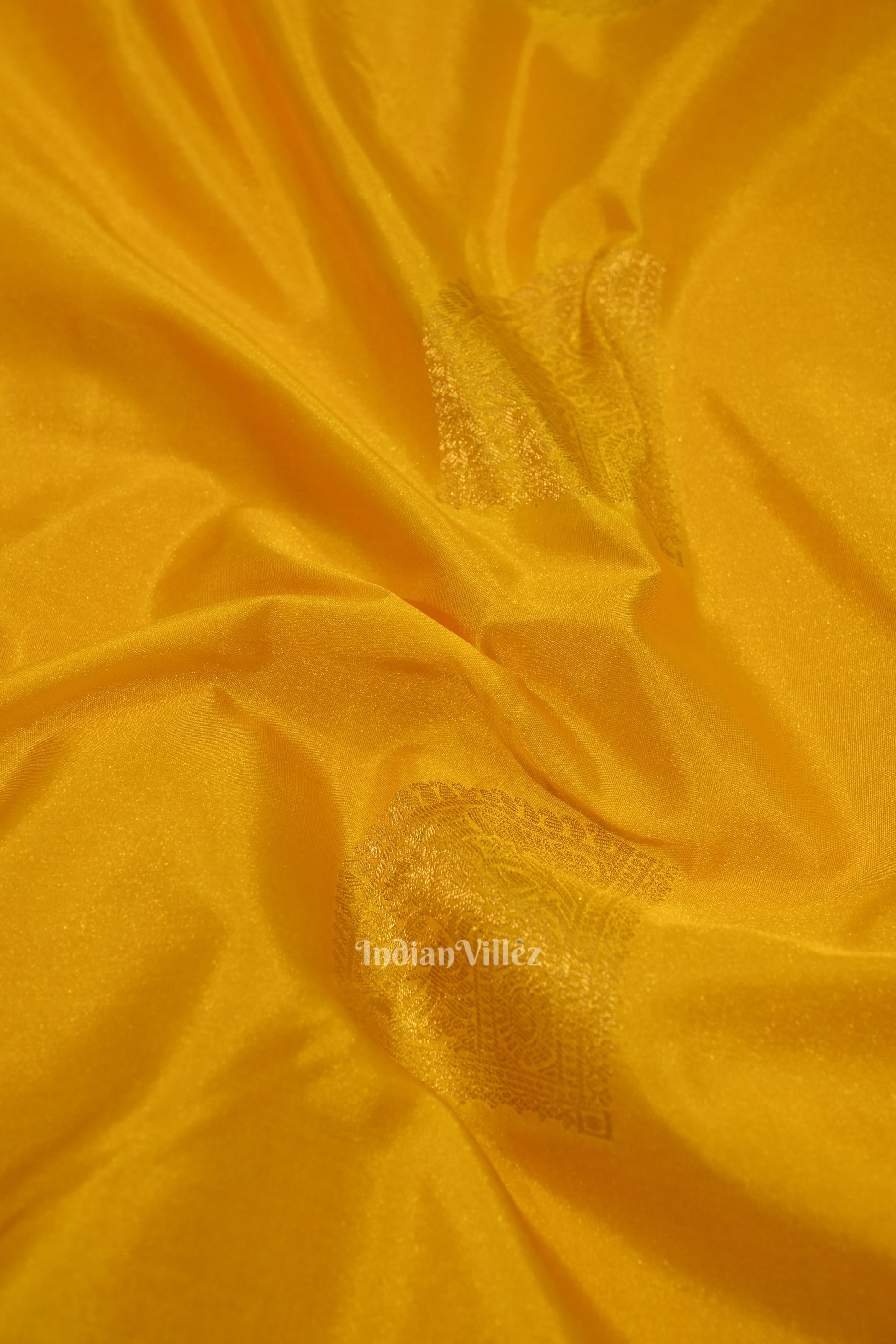 Yellow Pink Pure Kanjivaram Silk Saree