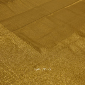 Golden Pure Kanjivaram Tissue Silk Saree