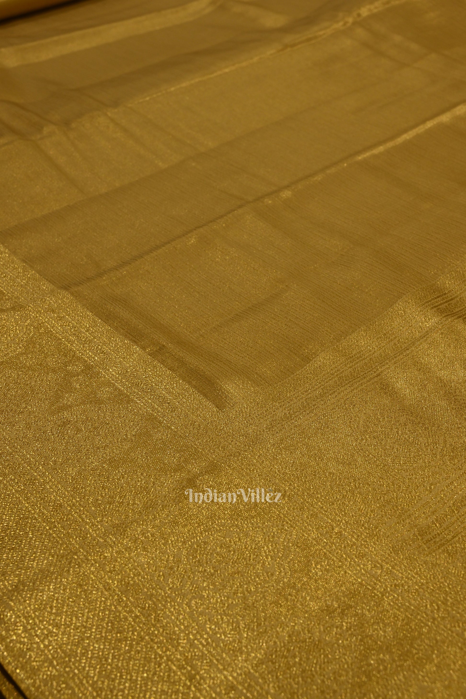 Golden Pure Kanjivaram Tissue Silk Saree