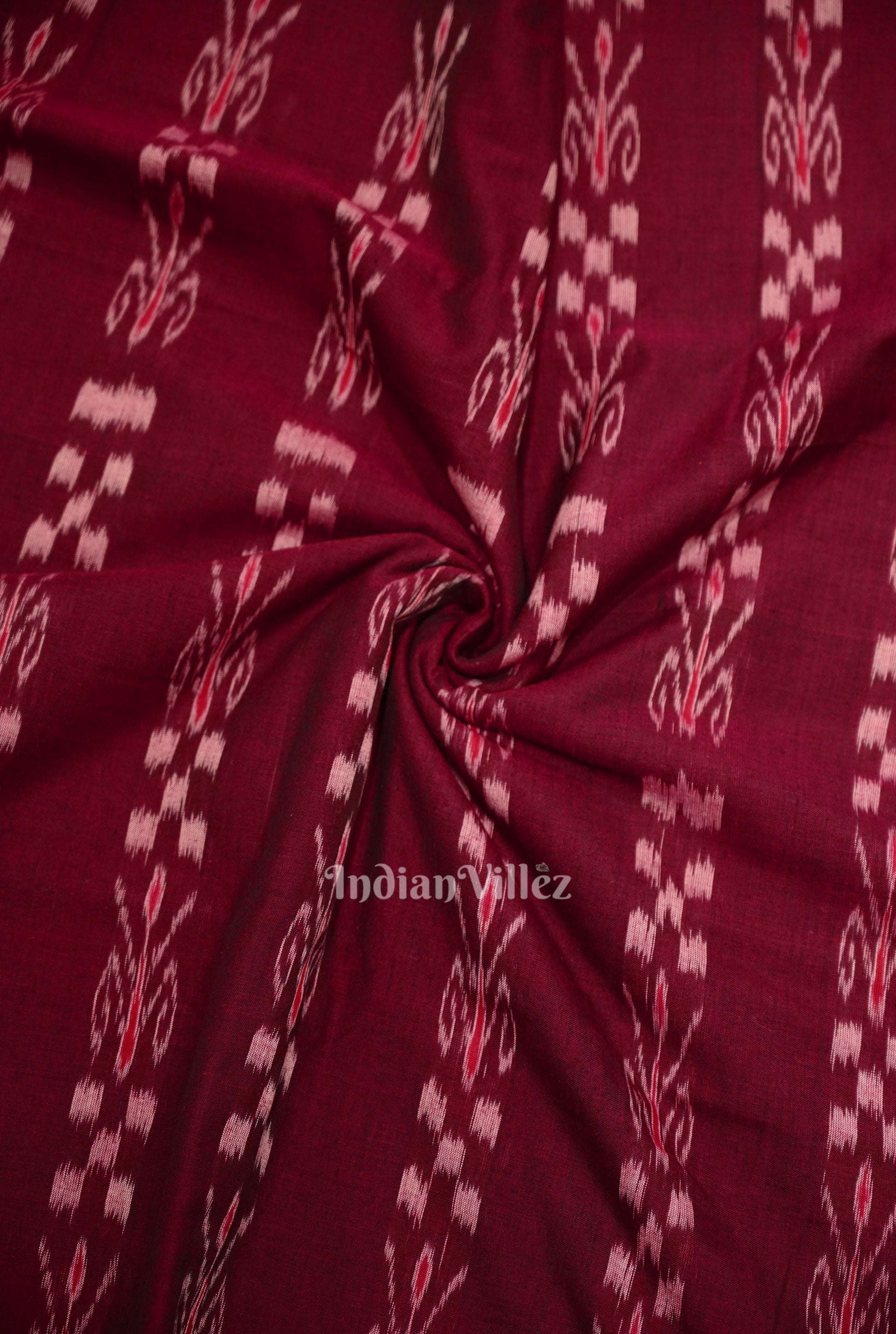 Purple Mayur Chandrika Sambalpuri Ikat Cotton Fabric
