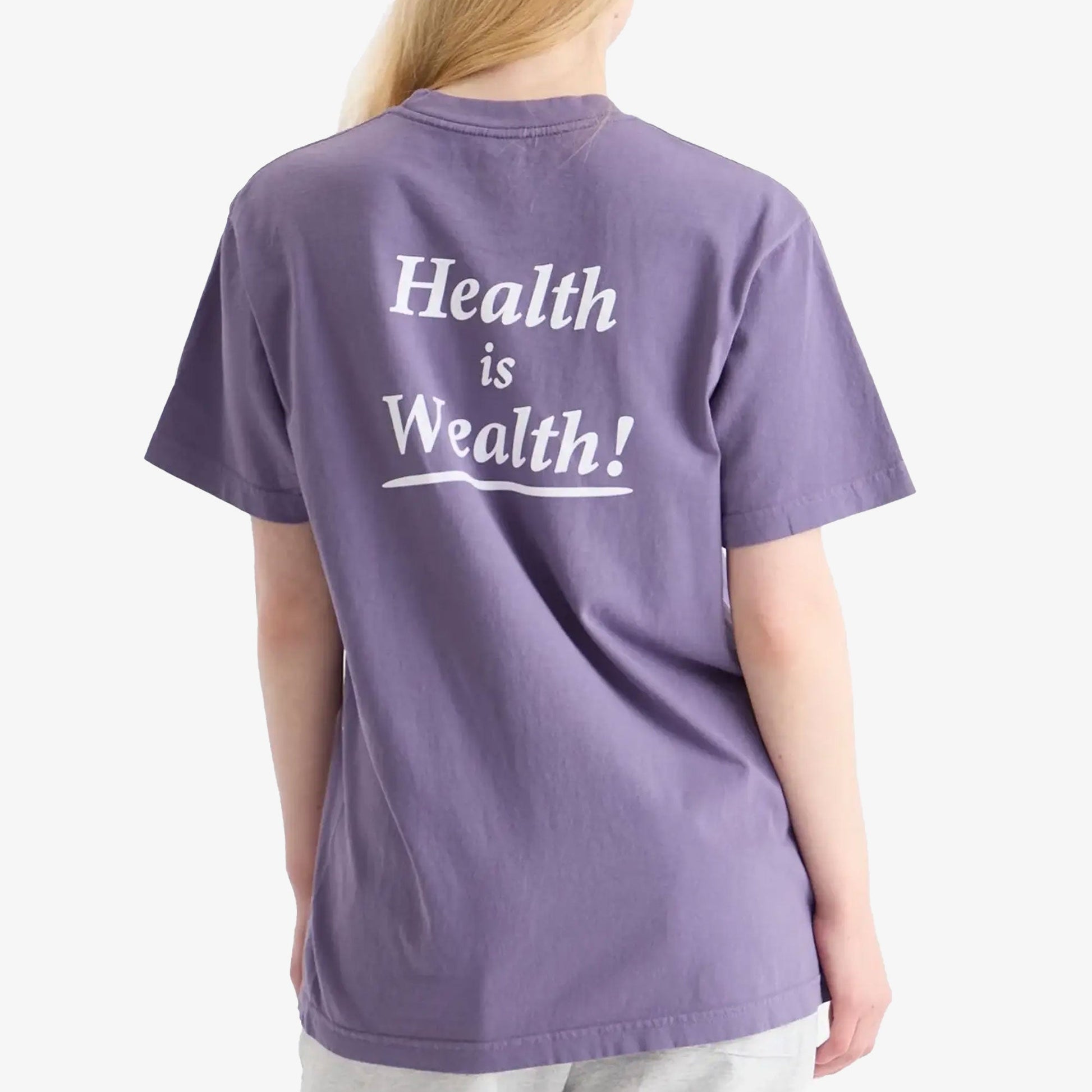 SPORTY & RICH | HEALTH IS WEALTH T-SHIRT { PURPLE