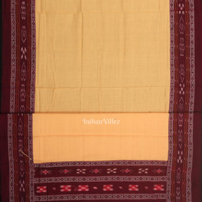 Purple Cream Pasapali Sambalpuri Cotton Dress set with Dupatta