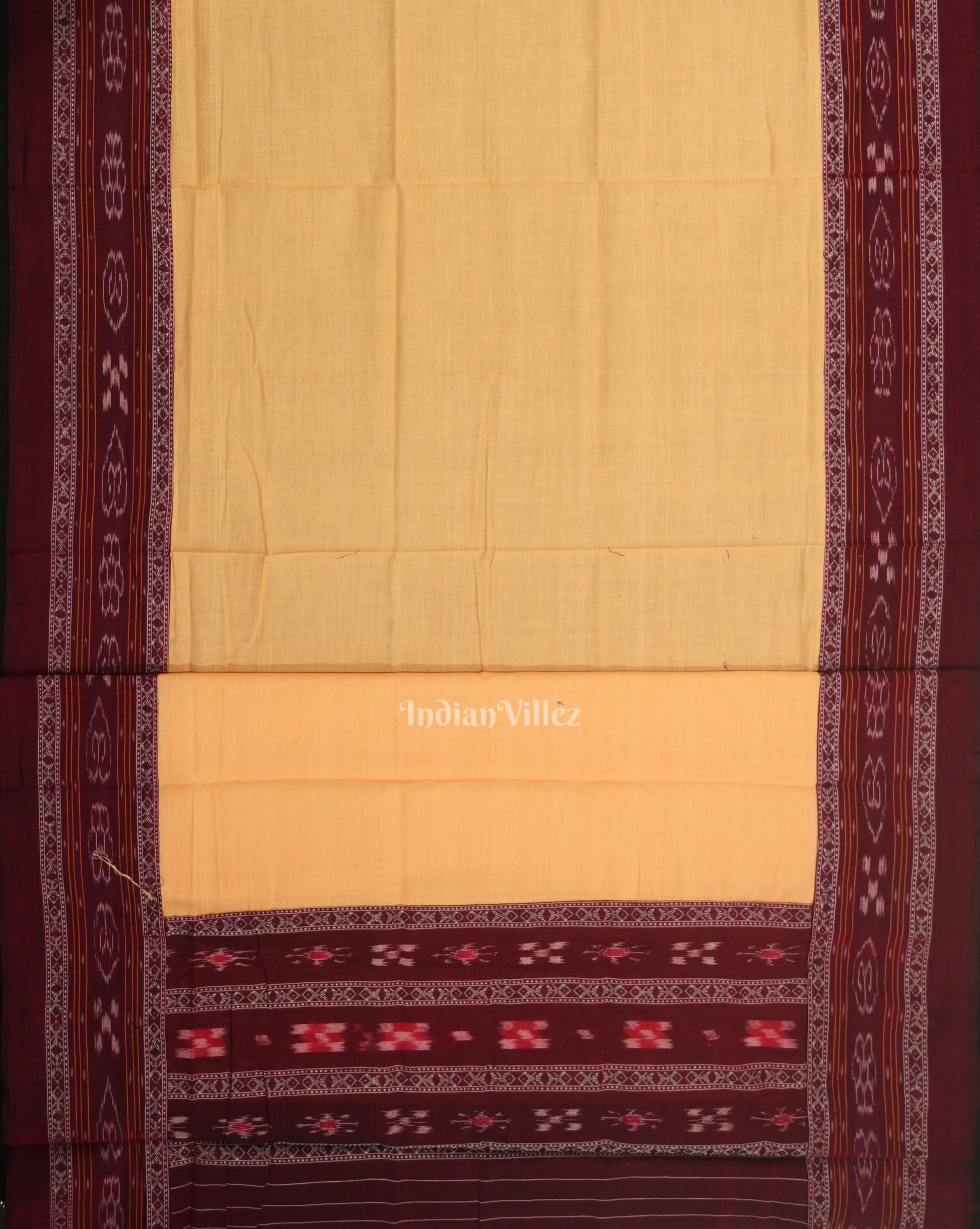 Purple Cream Pasapali Sambalpuri Cotton Dress set with Dupatta