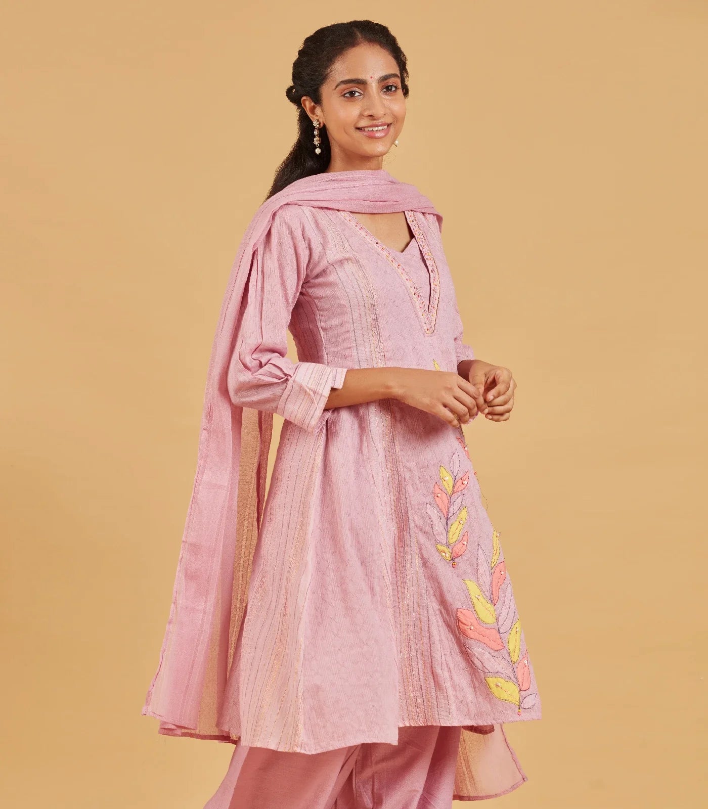 Mauve Short Kurta Set