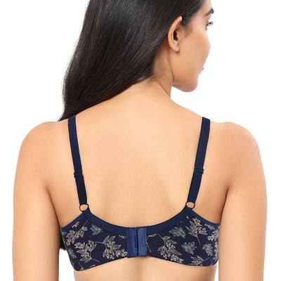 Lace Concealer Non-padded Non-wired Bra - Twigs Print