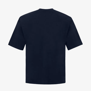 ALMOST GODS | BURNING HEART BOXY TEE { NAVY