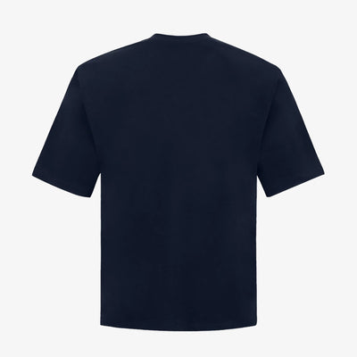 ALMOST GODS | BURNING HEART BOXY TEE { NAVY