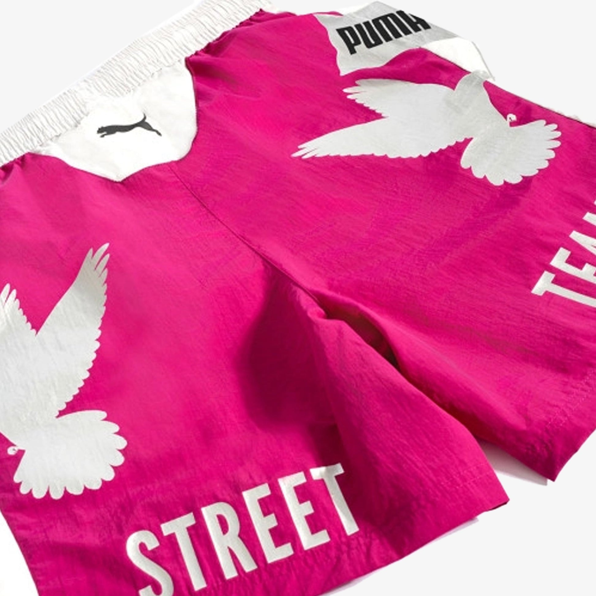 PUMA | MAS TIEMPO RELAXED FIT SHORTS { MAGENTA GLEAM