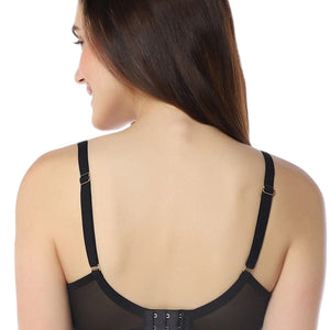 Luxe Support Non-Padded Wired Bra  - Black