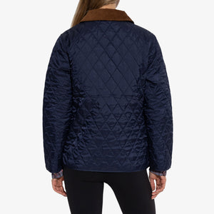 SPORTY & RICH | VENDOME NYLON QUILTED JACKET { NAVY