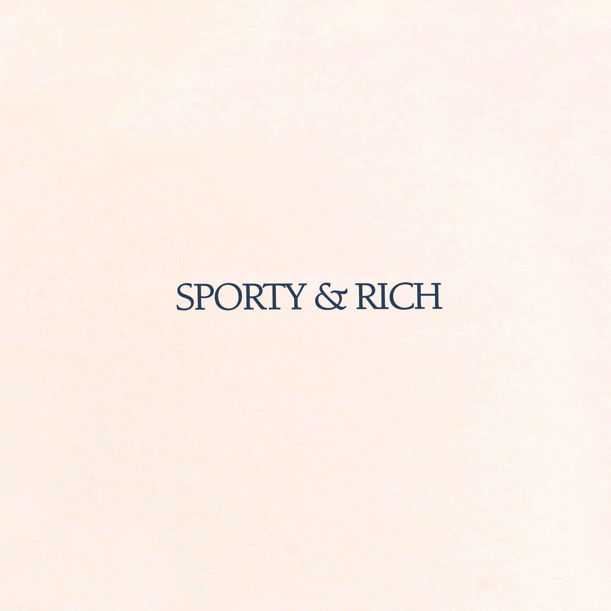 SPORTY & RICH | H&W CLUB CROPPED HOODIE { CREAM/NAVY