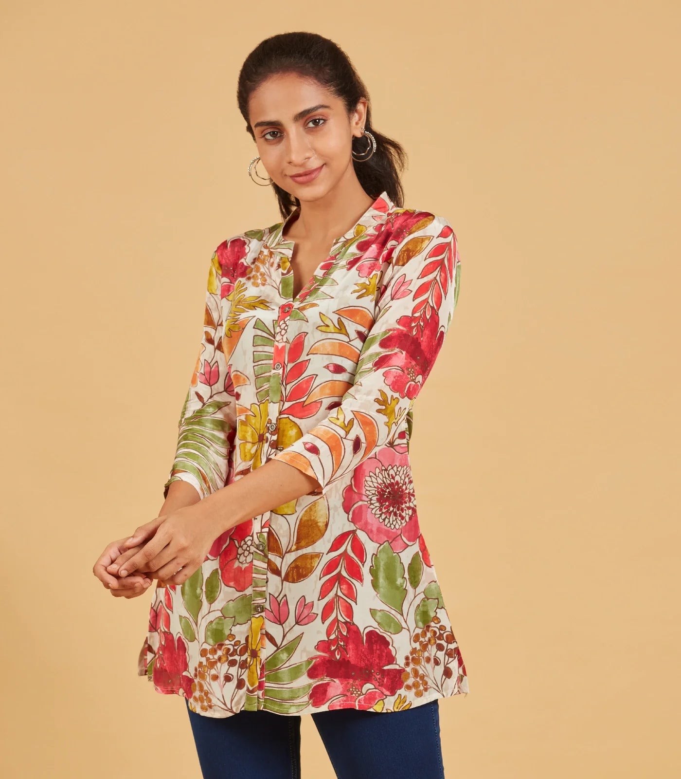 Multi Colour Floral Short Top