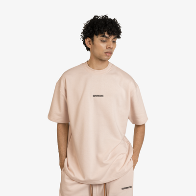 Superkicks | FRENCH TERRY T-SHIRT  { PEACH