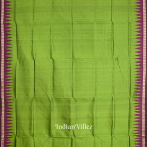 Deep Green Odisha Ikat Bomkai Silk Saree