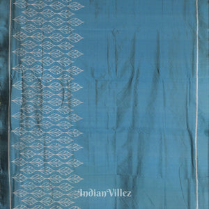 Pastel Teal Odisha Ikat Designer Contemporary Silk Saree